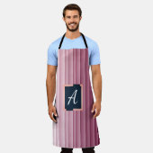 Benutzerdefiniertes Monogramm Rosa Gradient Vertik Schürze (Getragen)