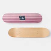 Benutzerdefiniertes Monogramm Rosa Gradient Vertik Skateboard (Horizontal)