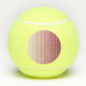 Benutzerdefiniertes Monogramm Rosa Gradient Vertik Tennisbälle (Rückseite)