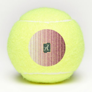 Benutzerdefiniertes Monogramm Rosa Gradient Vertik Tennisbälle