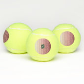 Benutzerdefiniertes Monogramm Rosa Gradient Vertik Tennisbälle (Multi)
