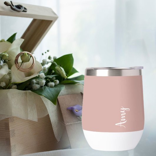 Benutzerdefiniertes Monogramm, rosa mit Skripttypo