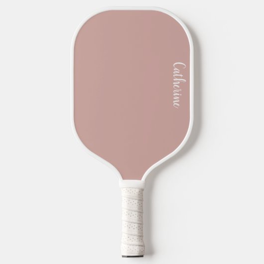 Benutzerdefiniertes Monogramm, rosa mit Skripttypo Pickleball Schläger (Vorderseite)