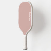 Benutzerdefiniertes Monogramm, rosa mit Skripttypo Pickleball Schläger (Links)