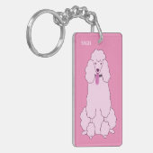 Benutzerdefiniertes Monogramm-Rosa-Programm Schlüsselanhänger (Vorderseite links)