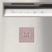 Benutzerdefiniertes Monogramm-Rose Gold-Template-E Magnet (In Situ (Geschirrspüler))