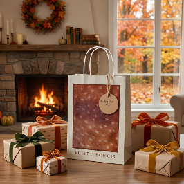 Benutzerdefiniertes Monogramm Russet Fawn Print  Mittlere Geschenktüte