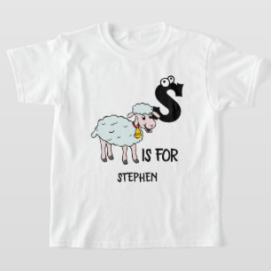Benutzerdefiniertes Monogramm S für die niedliche T-Shirt