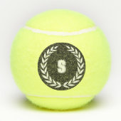 Benutzerdefiniertes Monogramm "S" Initial Stilvoll Tennisbälle (Rückseite)