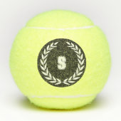 Benutzerdefiniertes Monogramm "S" Initial Stilvoll Tennisbälle (Vorderseite)