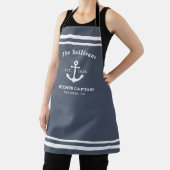 Benutzerdefiniertes Monogramm Schieferblau Coastal Schürze (InSitu)