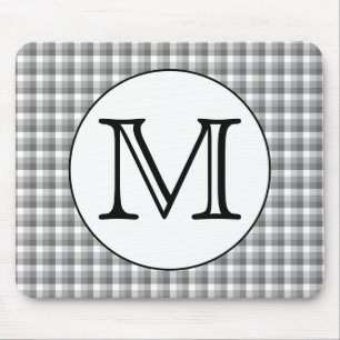 Benutzerdefiniertes Monogramm Schwarz und Weiß mi Mousepad