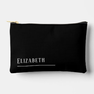 Benutzerdefiniertes Monogramm, schwarz Zubehörtasche