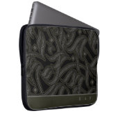 Benutzerdefiniertes Monogramm Schwarze geätzte ara Laptopschutzhülle (Vorne Rechts)