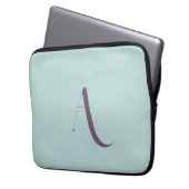 Benutzerdefiniertes Monogramm Skript Initial Soft  Laptopschutzhülle (Vorderseite Links)