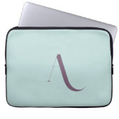 Benutzerdefiniertes Monogramm Skript Initial Soft  Laptopschutzhülle (Vorderseite)