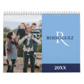 Benutzerdefiniertes Monogramm Spanisch Hellblau Fo Kalender (Titelbild)