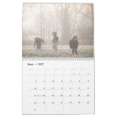 Benutzerdefiniertes Monogramm Spanisch Marineblau Kalender (Jan 2027)