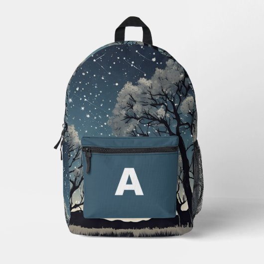 Benutzerdefiniertes Monogramm Startnight-Backpack Bedruckter Rucksack (Vorderseite)