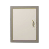 Benutzerdefiniertes Monogramm Taupe Creme Gold Min Notizblock (Rotiert)