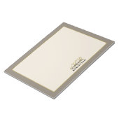 Benutzerdefiniertes Monogramm Taupe Creme Gold Min Notizblock (angewinkelt)