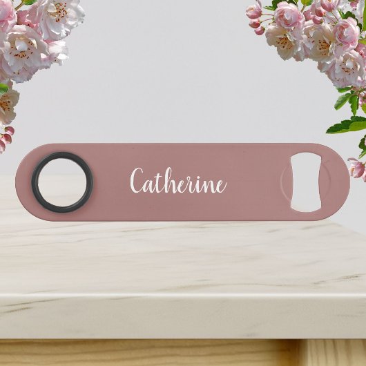 Benutzerdefiniertes Monogramm - Tief rosa mit Skri Speed Flaschenöffner