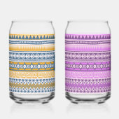 Benutzerdefiniertes Monogramm Tribal Aztec Muster Dosenglas (Rechts)