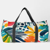 Benutzerdefiniertes Monogramm tropisches Abstrakte Duffle Bag (Vorderseite)