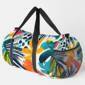 Benutzerdefiniertes Monogramm tropisches Abstrakte Duffle Bag (Rechte Ecke)