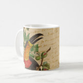 Benutzerdefiniertes Monogramm-Tukan Kaffeetasse (Vorderseite Links)