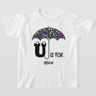 Benutzerdefiniertes Monogramm U steht für Regensch T-Shirt