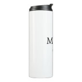Benutzerdefiniertes Monogramm und Datum Personalis Thermosbecher (Nach links gedreht)