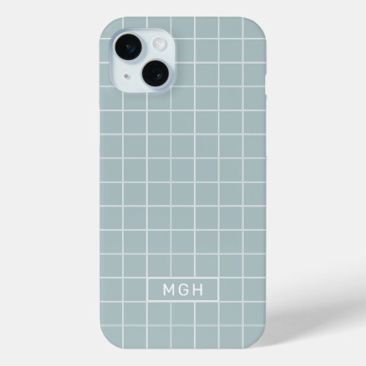 Benutzerdefiniertes Monogramm- und Farbgeometrie-M Case-Mate iPhone Hülle (Rückseite)