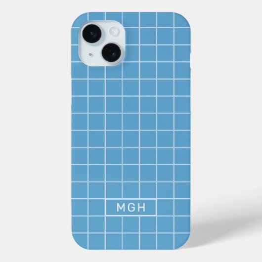 Benutzerdefiniertes Monogramm- und Farbgeometrie-M Case-Mate iPhone Hülle (Rückseite)