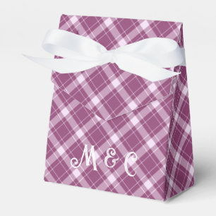 Benutzerdefiniertes Monogramm und Karierter Text / Geschenkschachtel