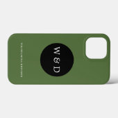 Benutzerdefiniertes Monogramm und Name Case-Mate iPhone Hülle (Rückseite (Horizontal))