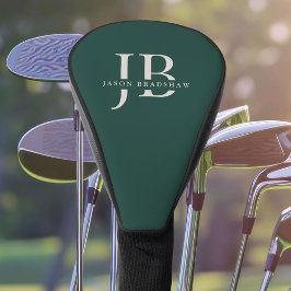 Benutzerdefiniertes Monogramm und Name Classic Gre Golf Headcover