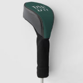 Benutzerdefiniertes Monogramm und Name Classic Gre Golf Headcover (angewinkelt)