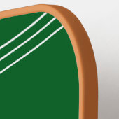 Benutzerdefiniertes Monogramm und Name Grün Pickleball Schläger (Linke Seite)
