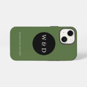 Benutzerdefiniertes Monogramm und Name iPhone Hülle (Rückseite (Horizontal))