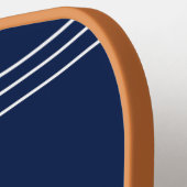 Benutzerdefiniertes Monogramm und Name Navy Blau Pickleball Schläger (Linke Seite)