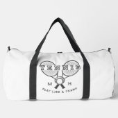 Benutzerdefiniertes Monogramm und Name TENNIS Duffle Bag (Vorderseite)