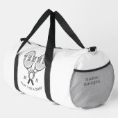 Benutzerdefiniertes Monogramm und Name TENNIS Duffle Bag (Rechte Ecke)