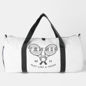 Benutzerdefiniertes Monogramm und Name TENNIS Duffle Bag (Rückseite)