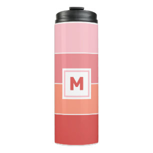 Benutzerdefiniertes Monogramm und Name Thermosbecher