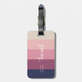 benutzerdefiniertes Monogramm und Namensfett-Farbs Gepäckanhänger (Rückseite vertikal)