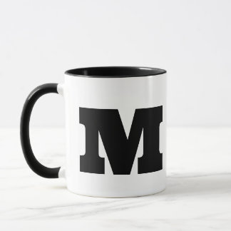 benutzerdefiniertes Monogramm und Namenstext Schwa Tasse