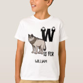 Benutzerdefiniertes Monogramm W ist für niedliche T-Shirt (Vorderseite)