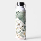 Benutzerdefiniertes Monogramm Wasserfarbe Floral Trinkflasche (Vorne)