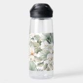 Benutzerdefiniertes Monogramm Wasserfarbe Floral Trinkflasche (Rückseite)